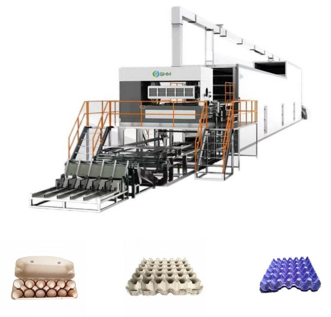 Machine de fabrication de plateaux de fruits en pâte à papier ligne de production avec système de nettoyage automatique