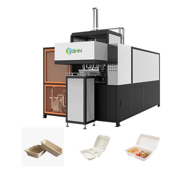 Machine prototype de moulage de pâte à papier sur mesure pour petits objets, pour plateaux en fibres biodégradables et boîtes à clapet